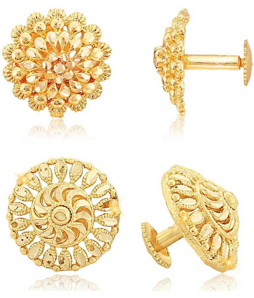 Vighnaharta Traditional South Culture Alloy Gold Plated Stud Earring Combo set - Earrings | Buy online on ZillyBuy