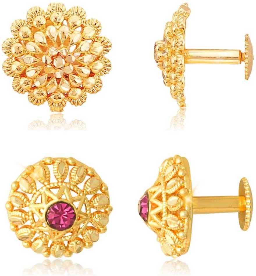Vighnaharta Traditional South Culture Alloy Gold Plated Stud Earring Combo set - Earrings | Buy online on ZillyBuy