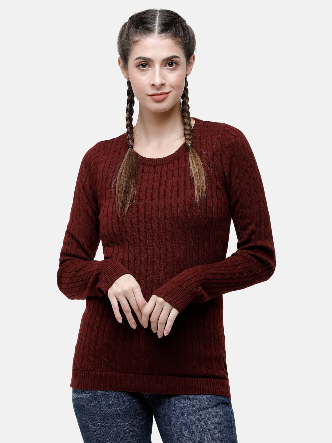 98 Degree North Cotton Maroon Pullovers - Single