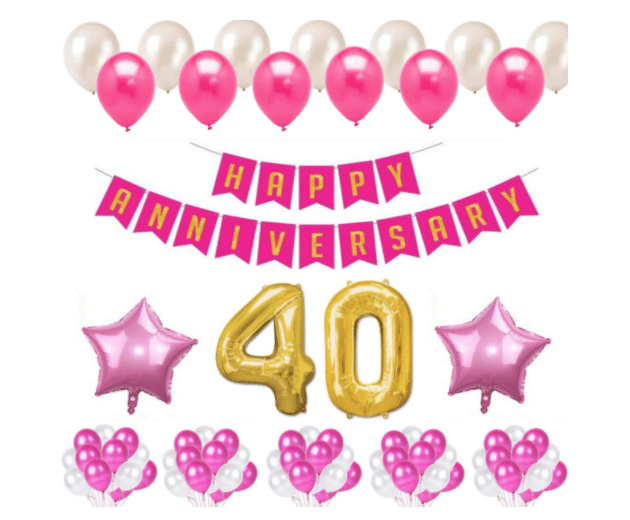     			Blooms Mall Adore  40 Happy Anniversary Unique Combo Set