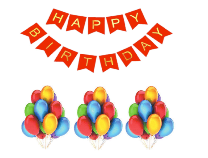     			Blooms Mall HBD Red Banner and Amazing  Metallic Balloon combo set ( Pack  of 41 )
