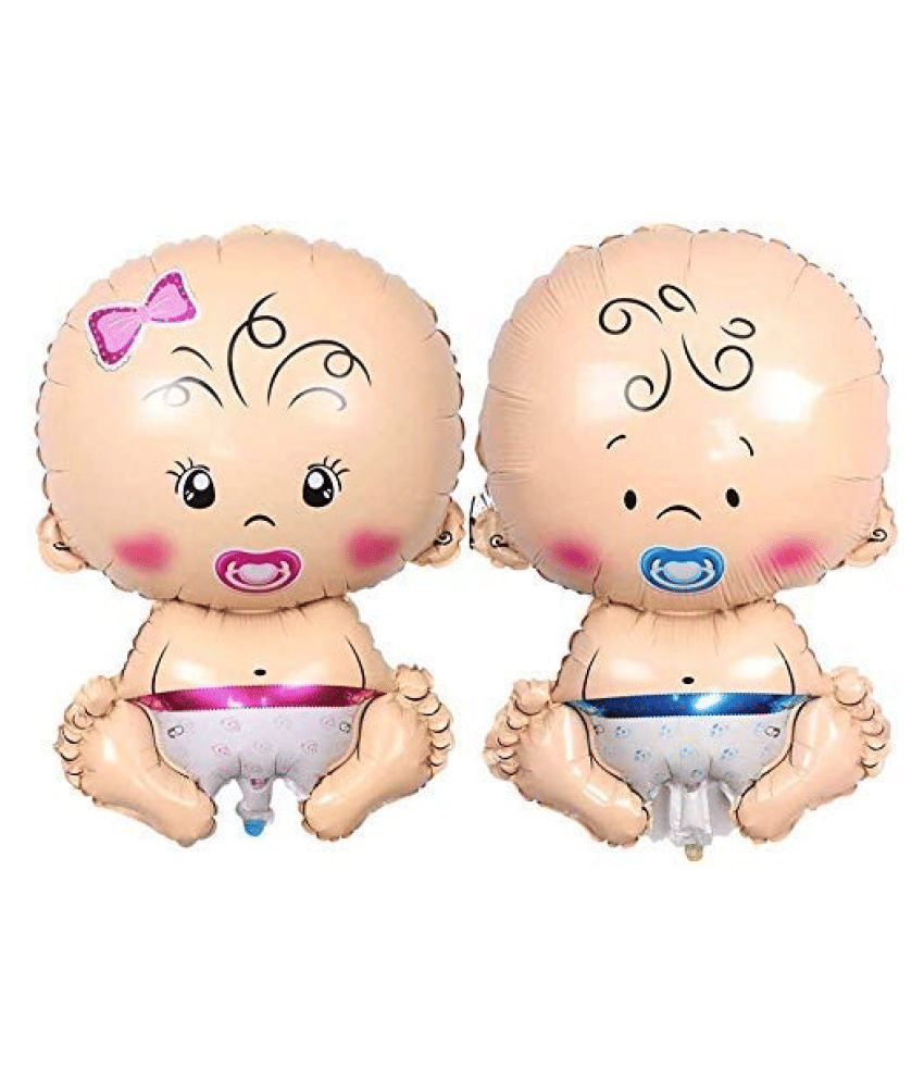     			Blooms Mall baby boy and baby girl foil balloon