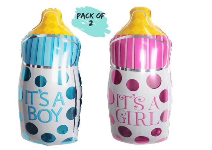     			Blooms Mall baby's bottle foil Balloon ( Pack of 2 )