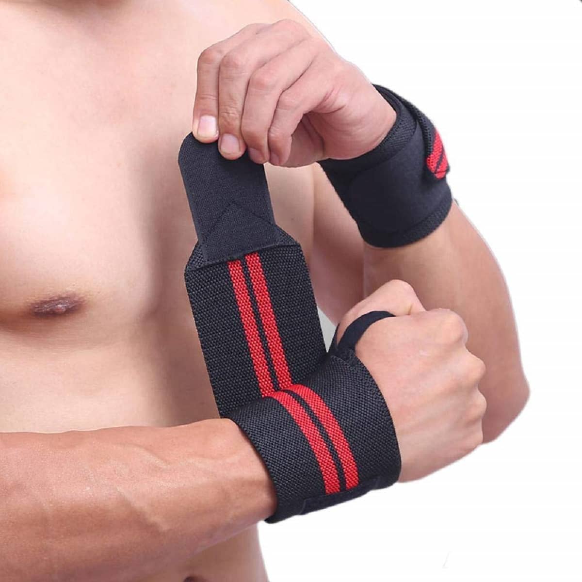 Chhaperwal's Wrist Support Gym Band Strap for Weightlifting Pain Relief with Thumb Loop Grip for Both Men and Women - Sports and Fitness Equipment | Buy online on ZillyBuy