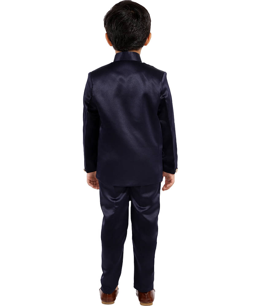 Fourfolds Boys Cotton Blend Blazer ( Pack of 1 , Maroon )