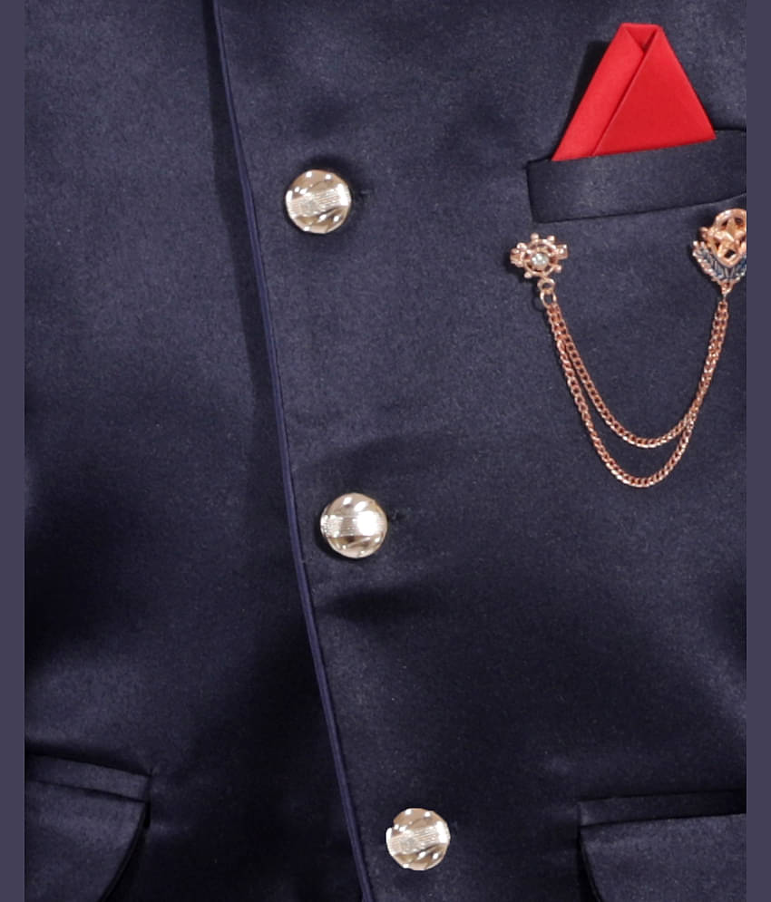 Fourfolds Boys Cotton Blend Blazer ( Pack of 1 , Maroon )