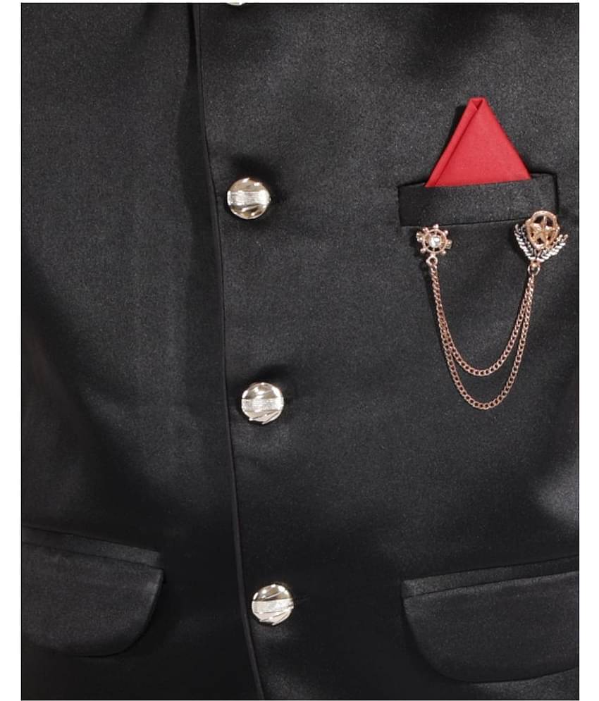 Fourfolds Boys Cotton Blend Blazer ( Pack of 1 , Maroon )