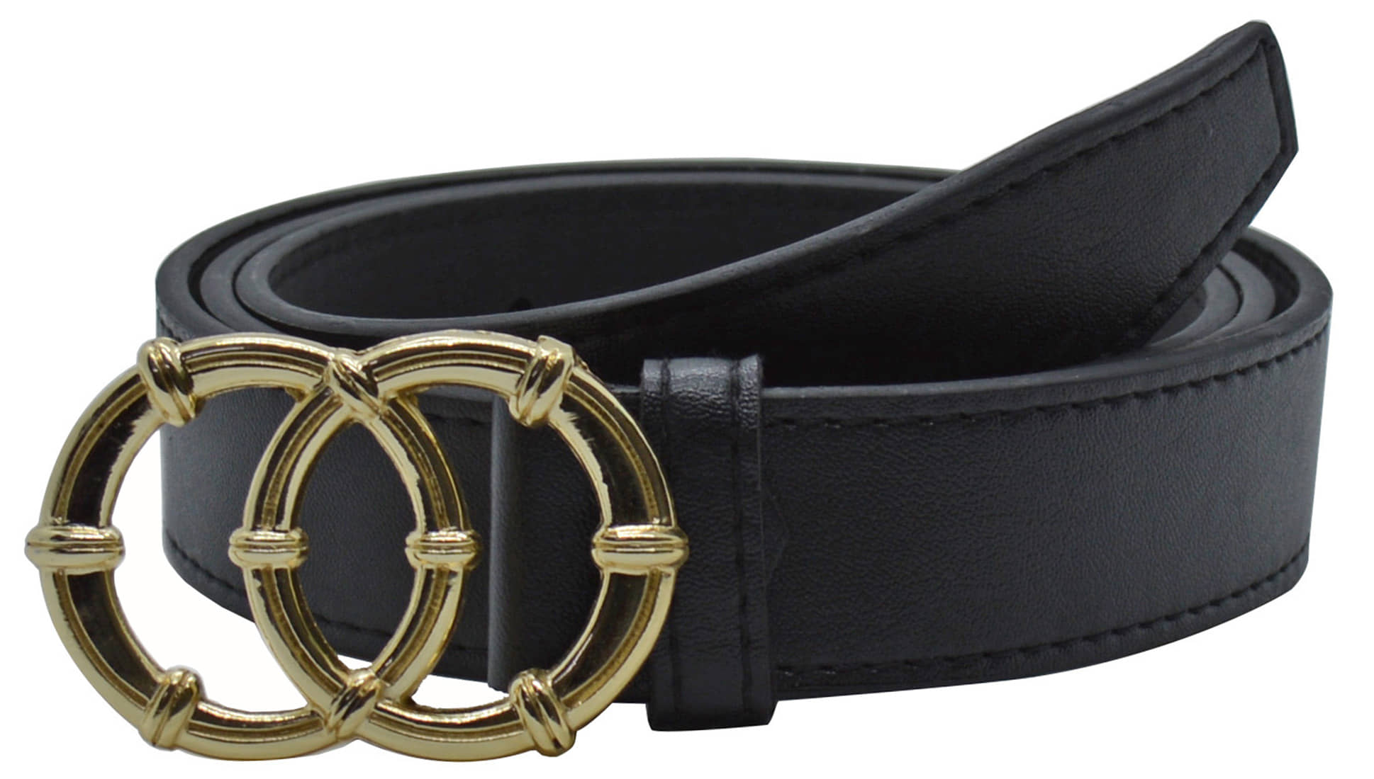 Loopa Black PU Casual Belt