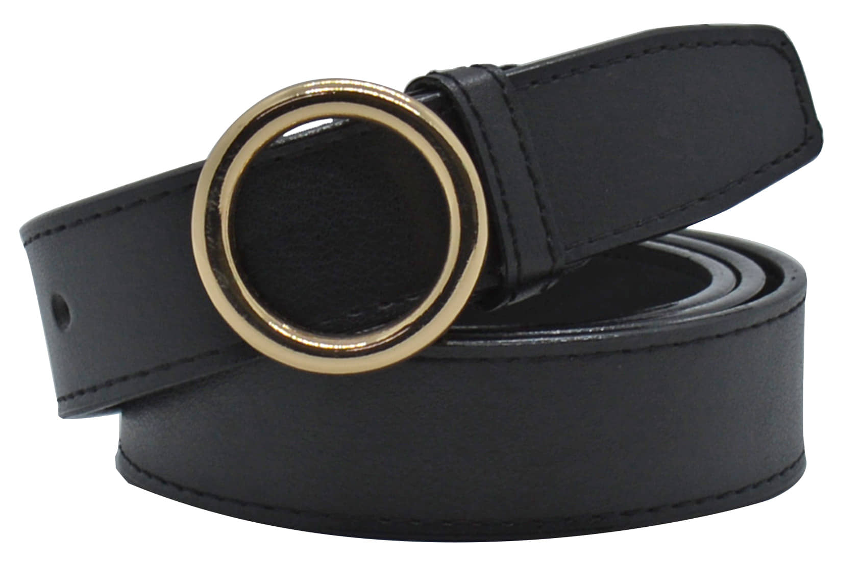 Loopa Black PU Casual Belt