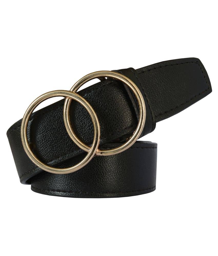 Loopa Black PU Casual Belt