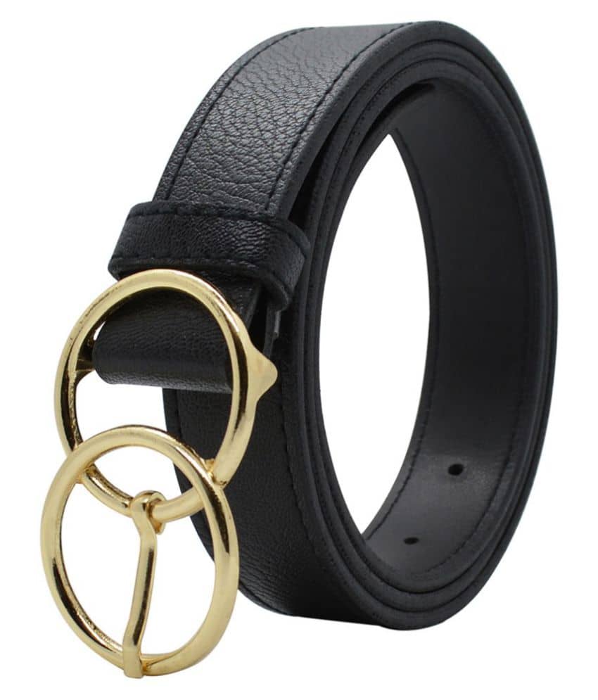 Loopa Black PU Casual Belt