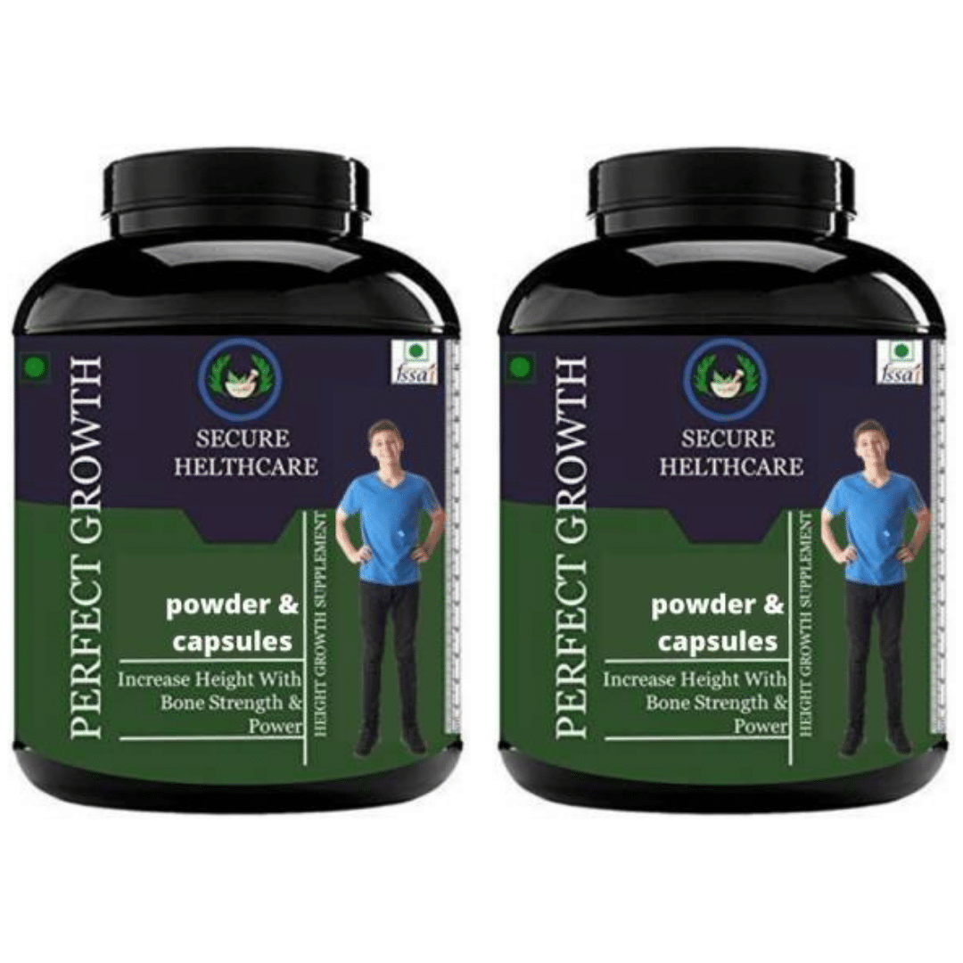 Secure Healthcare Perfect Growth Plain flavor 0.2 kg Powder Pack of 2 Secure Healthcare Perfect Growth Plain flavor 0.2 kg Powder Pack of 2