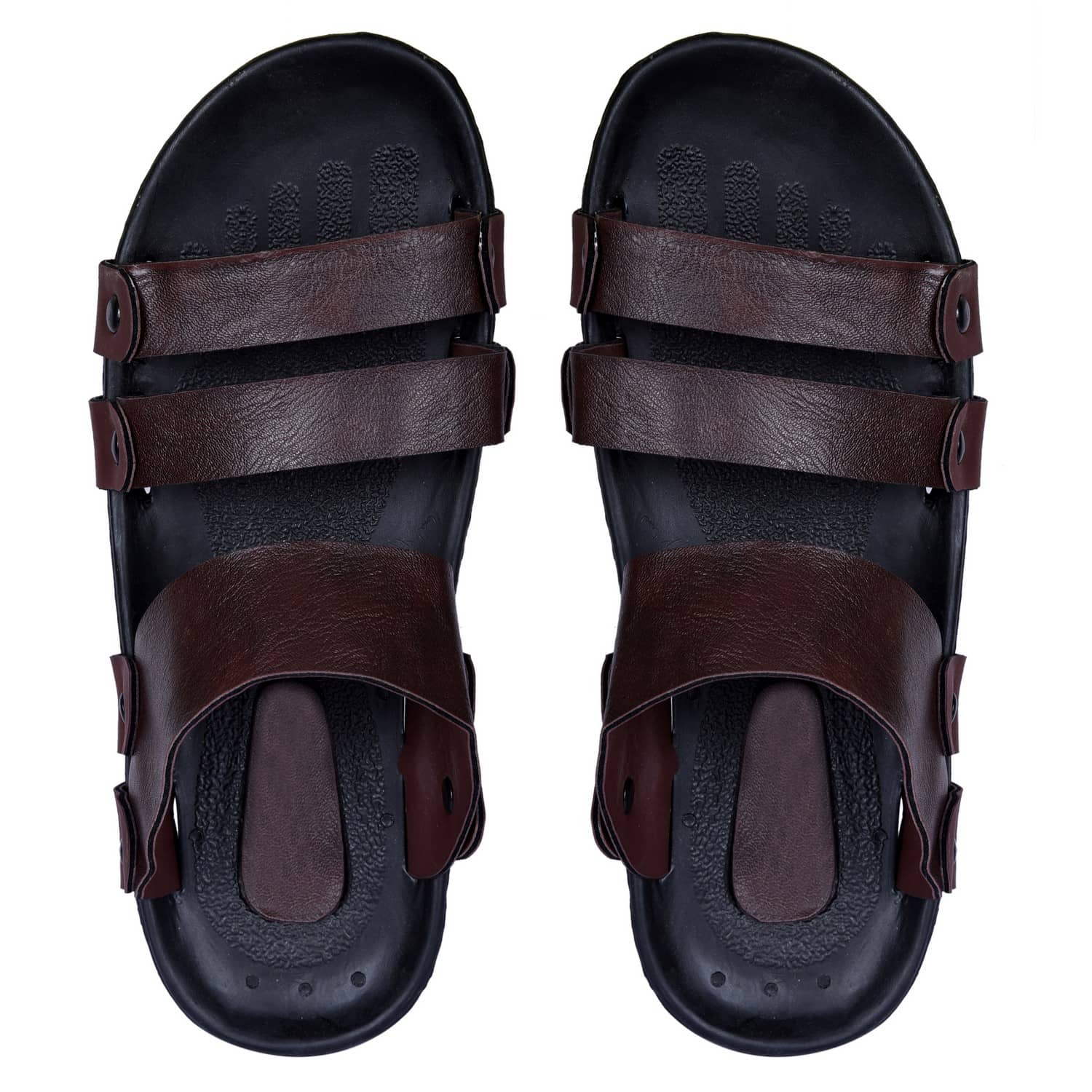 Style Height Brown Synthetic Floater Sandals