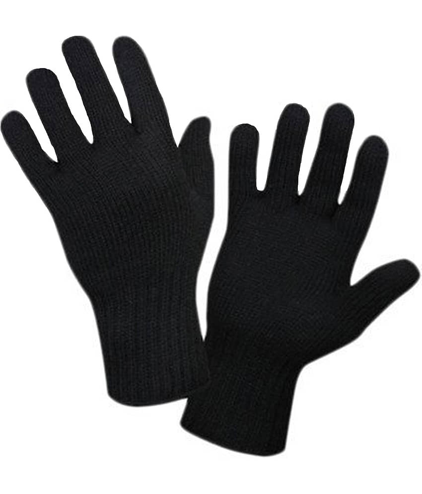 Whyme Fashion Black Woollen Men's Woollen Gloves ( Pack of 1 ) - Jewellery Sets | Buy online on ZillyBuy