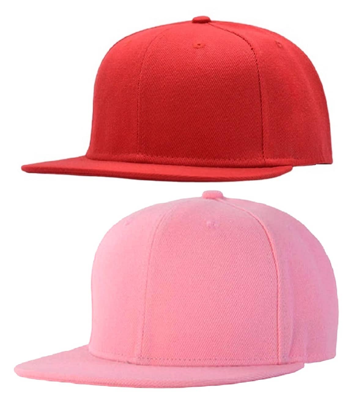 Zacharias Men's Cotton Hiphop Cap (Red & Pink ;Free Size)