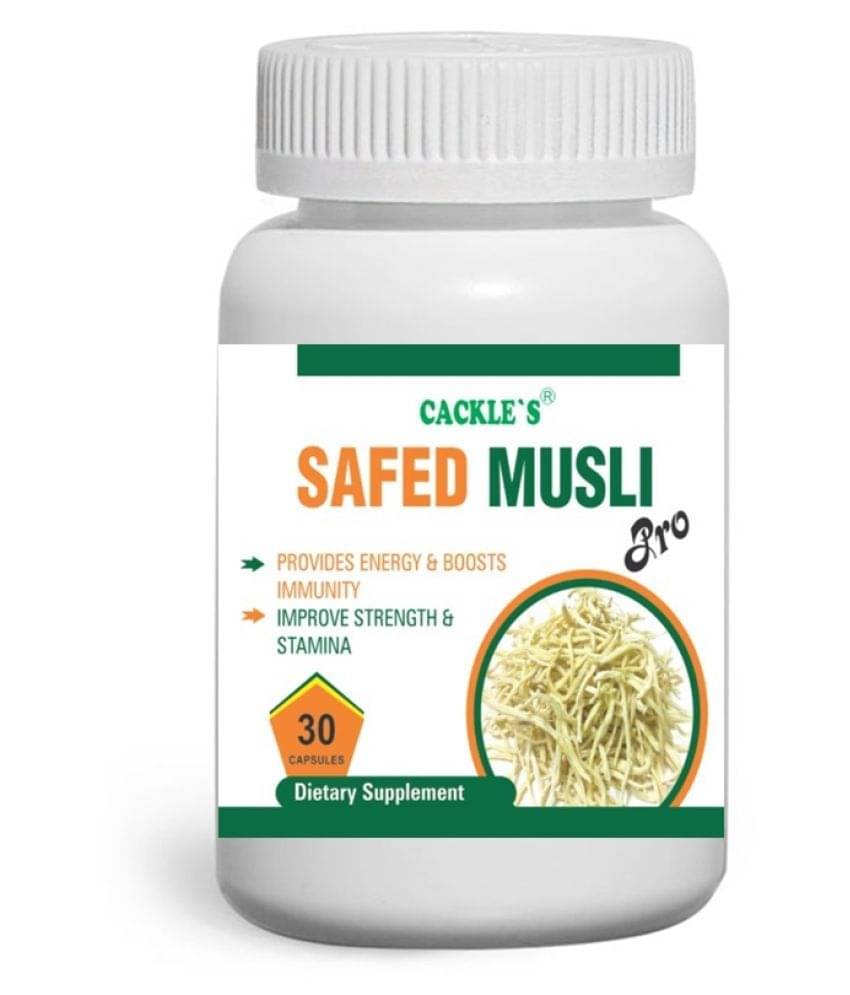 Cackle's Safed Musli Pro (2x30=60Caps) 60 no.s Multivitamins Capsule     			Cackle's Safed Musli Pro (2x30=60Caps) 60 no.s Multivitamins Capsule