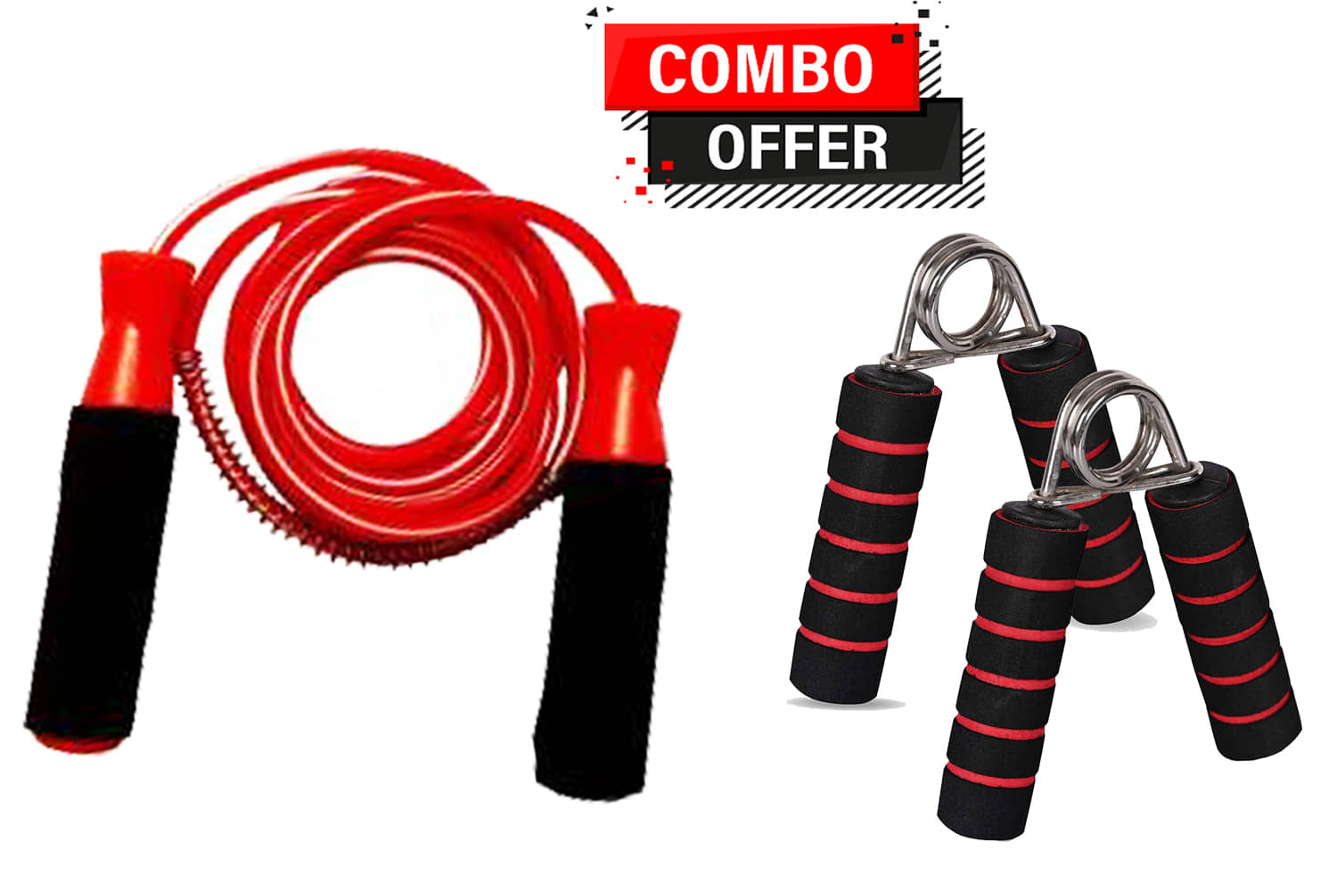 Combo Skipping Rope And Hand Grip for Men Gym Women Weight Loss(MULTICOLOR) - Sports and Fitness Equipment | Buy online on ZillyBuy