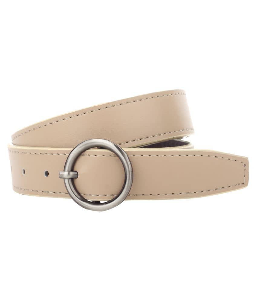 Loopa Beige PU Casual Belt