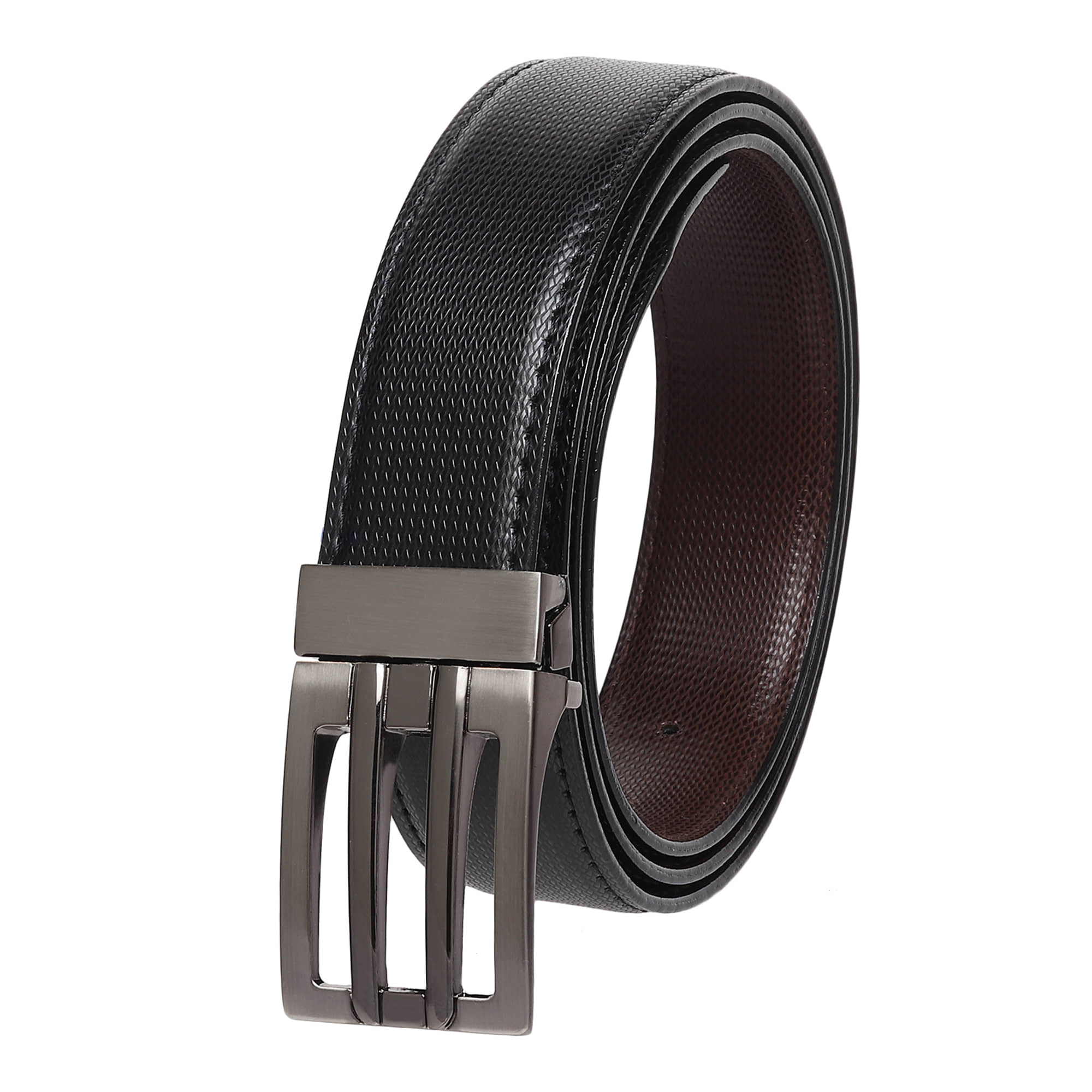 Loopa Black PU Formal Belt