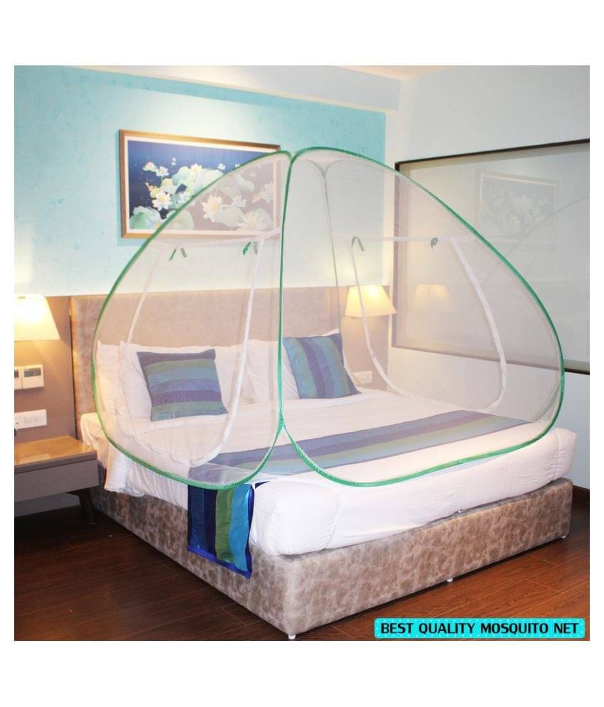     			SHREENATHJI JEWELLERS King Green Plain Mosquito Net, Machardani