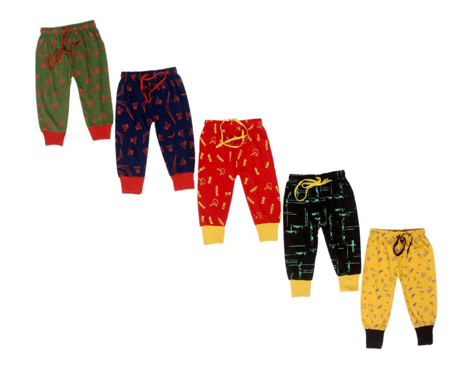 DIAMOND EXPORTER Pack of 5 Boys Cotton Trackpant ( Multi ) - Track Pants | Buy online on ZillyBuy