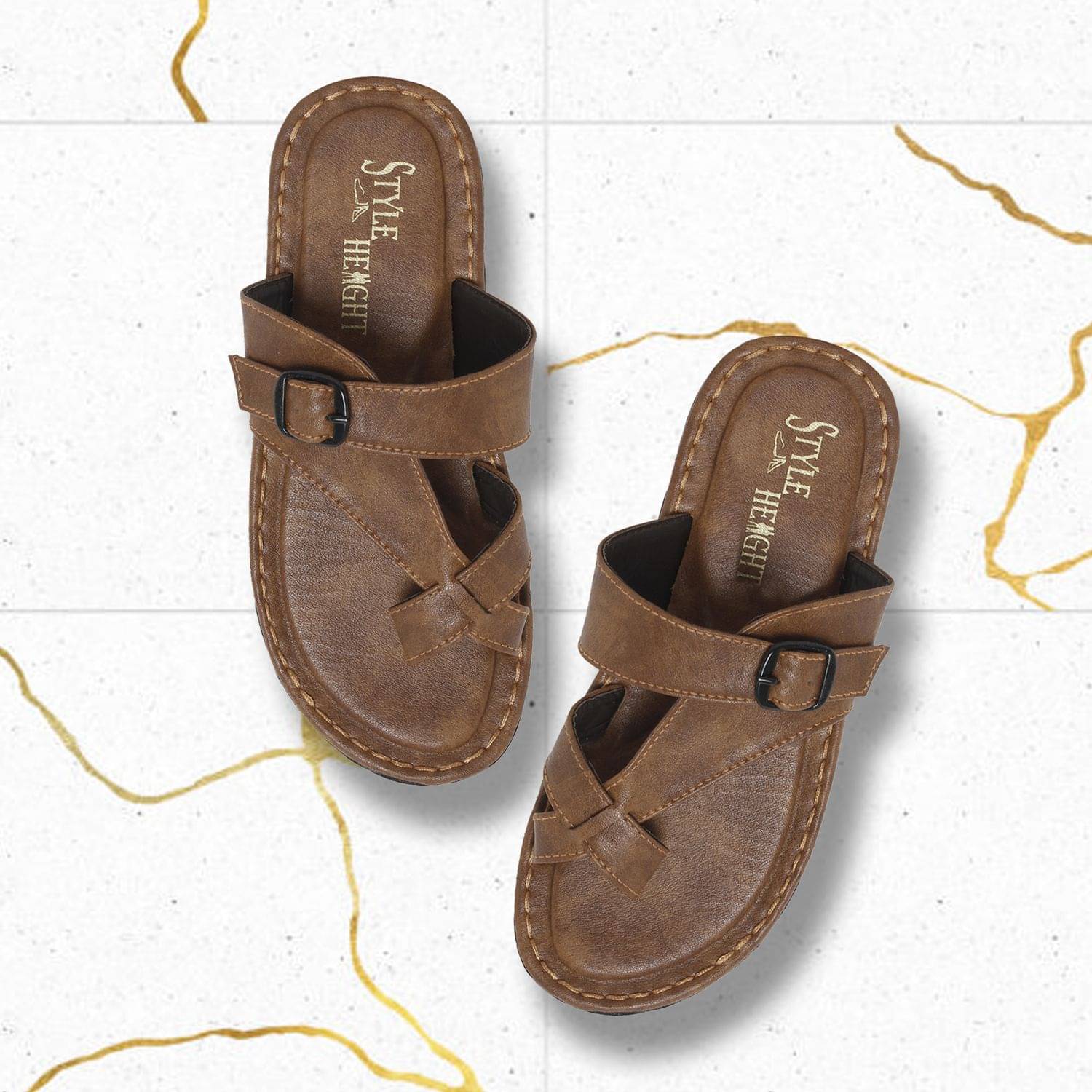     			Style Height Brown Flip Flops