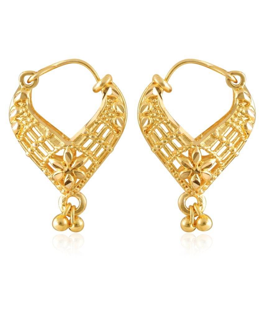     			Vighnaharta - Golden Clip-Ons Earrings ( Pack of 1 )