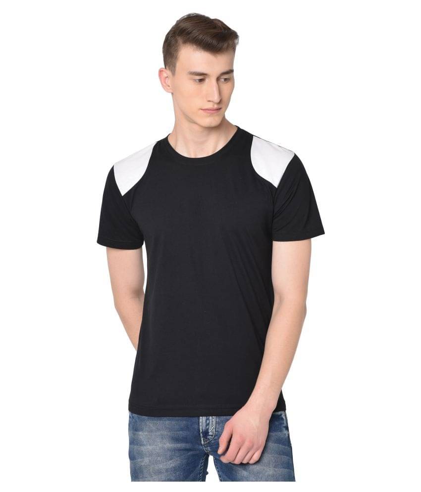     			Glito Pack of 1 Cotton Blend Regular Fit Men's T-Shirt ( Black )
