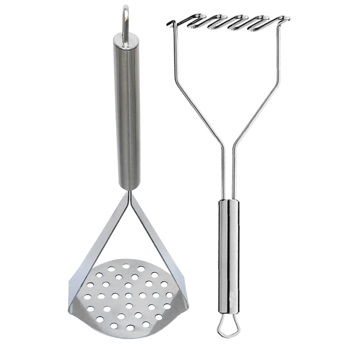     			JISUN Two Different Design Potato Masher/Vegetable Masher/Pav Bhaji Masher Stainless Steel Masher  (Pack of 2)