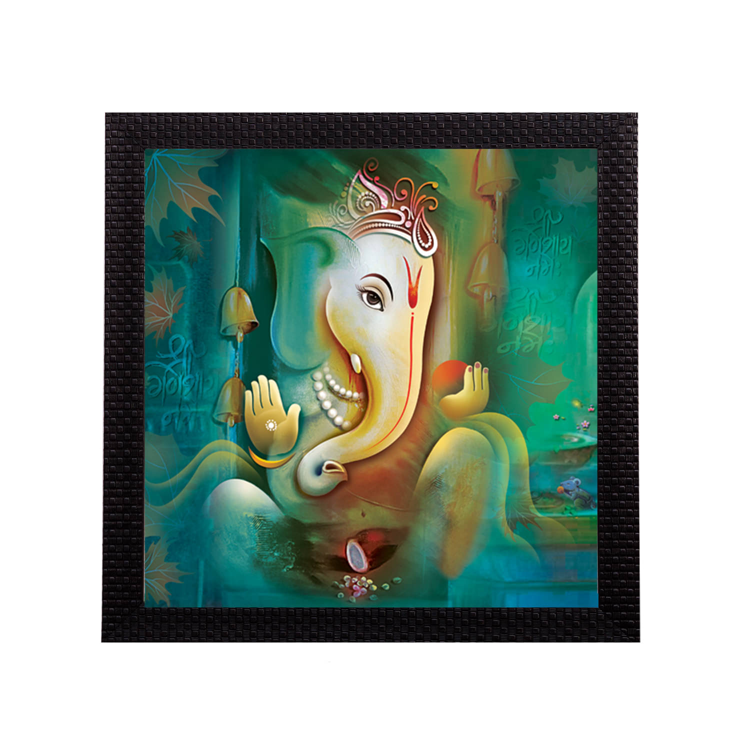     			eCraftIndia Multicoloured Lord Ganesha UV Wall Art