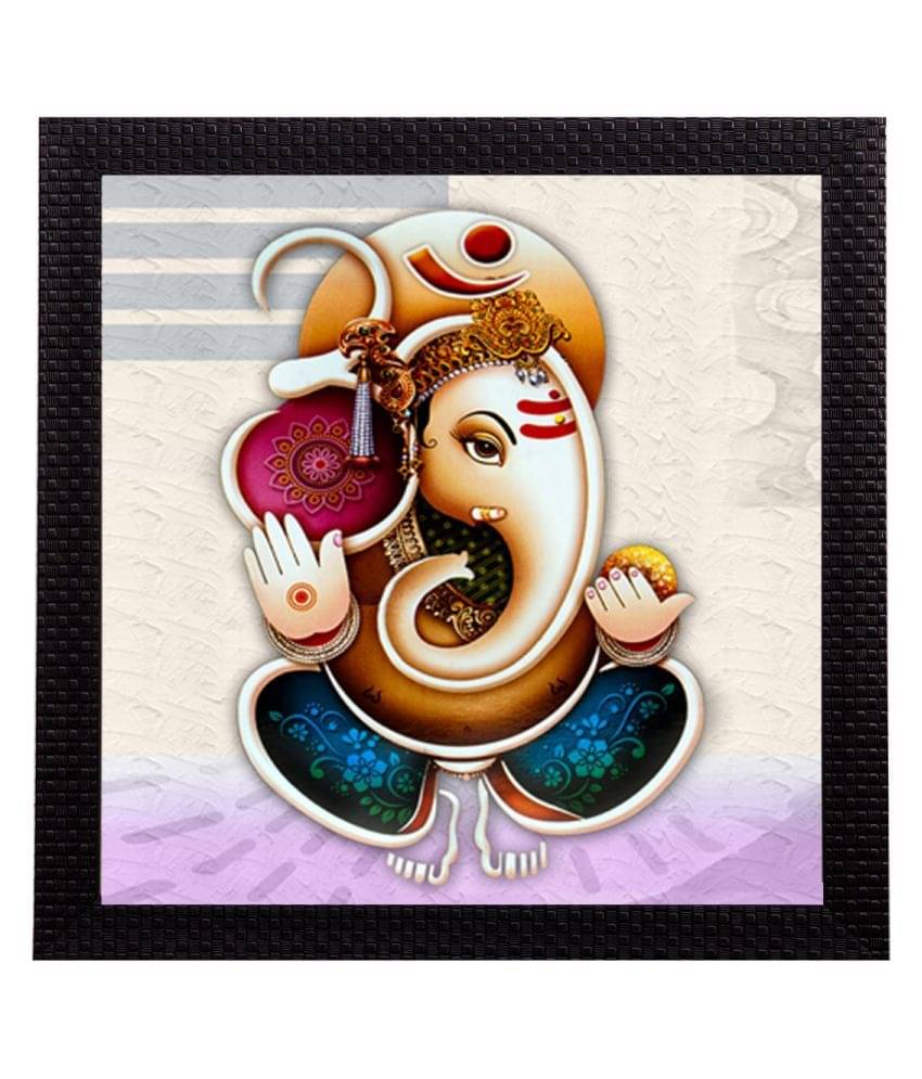     			eCraftIndia Multicoloured Lord Ganesha UV Wall Art