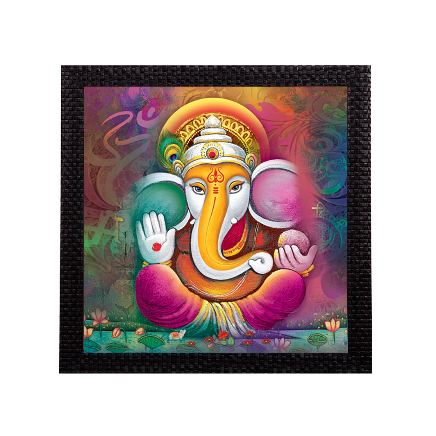     			eCraftIndia Multicoloured Lord Ganesha UV Wall Art