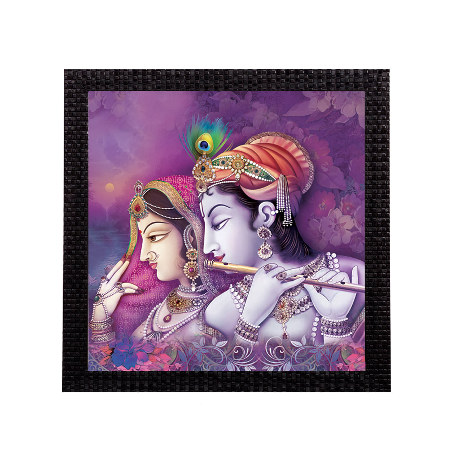     			eCraftIndia Multicoloured Radha Krishna UV Wall Art