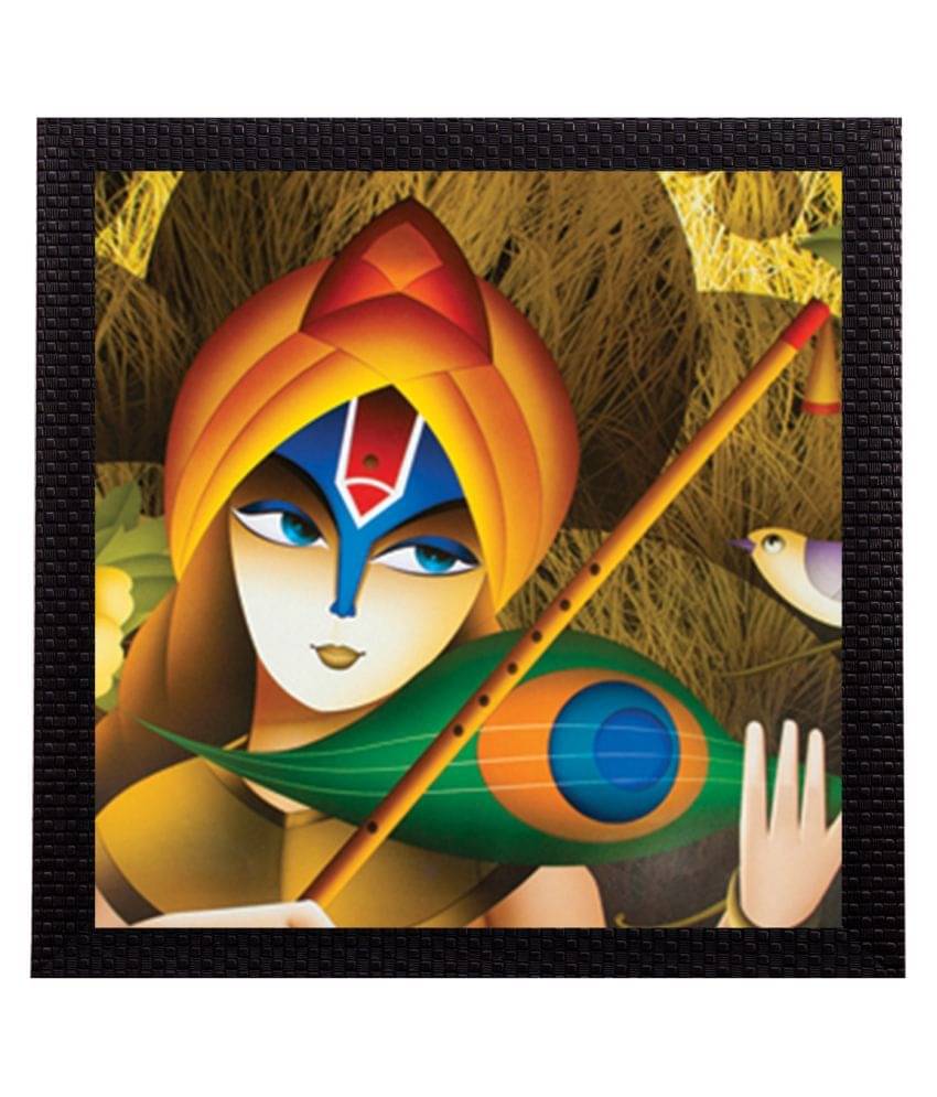 eCraftIndia Lord Krishna Satin Matt Texture UV Art Painting eCraftIndia Lord Krishna Satin Matt Texture UV Art Painting