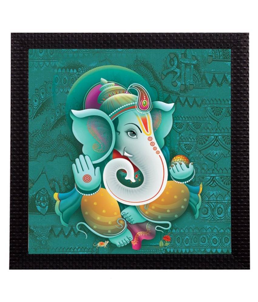     			eCraftIndia Multicoloured Lord Ganesha UV Wall Art