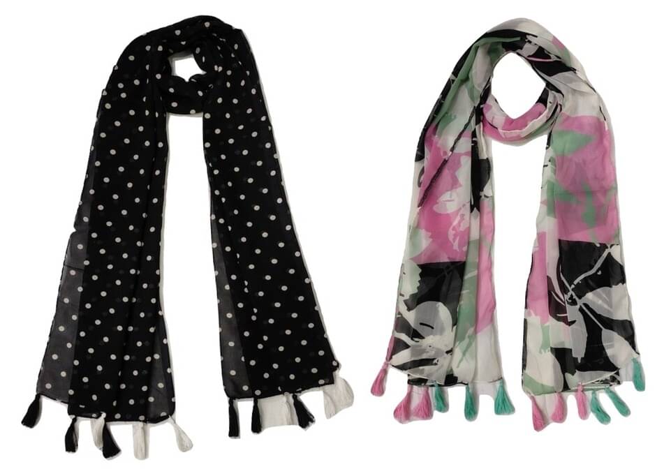 stolevilla Multi Printed Poly Cotton Yarn Stoles     			stolevilla Multi Printed Poly Cotton Yarn Stoles