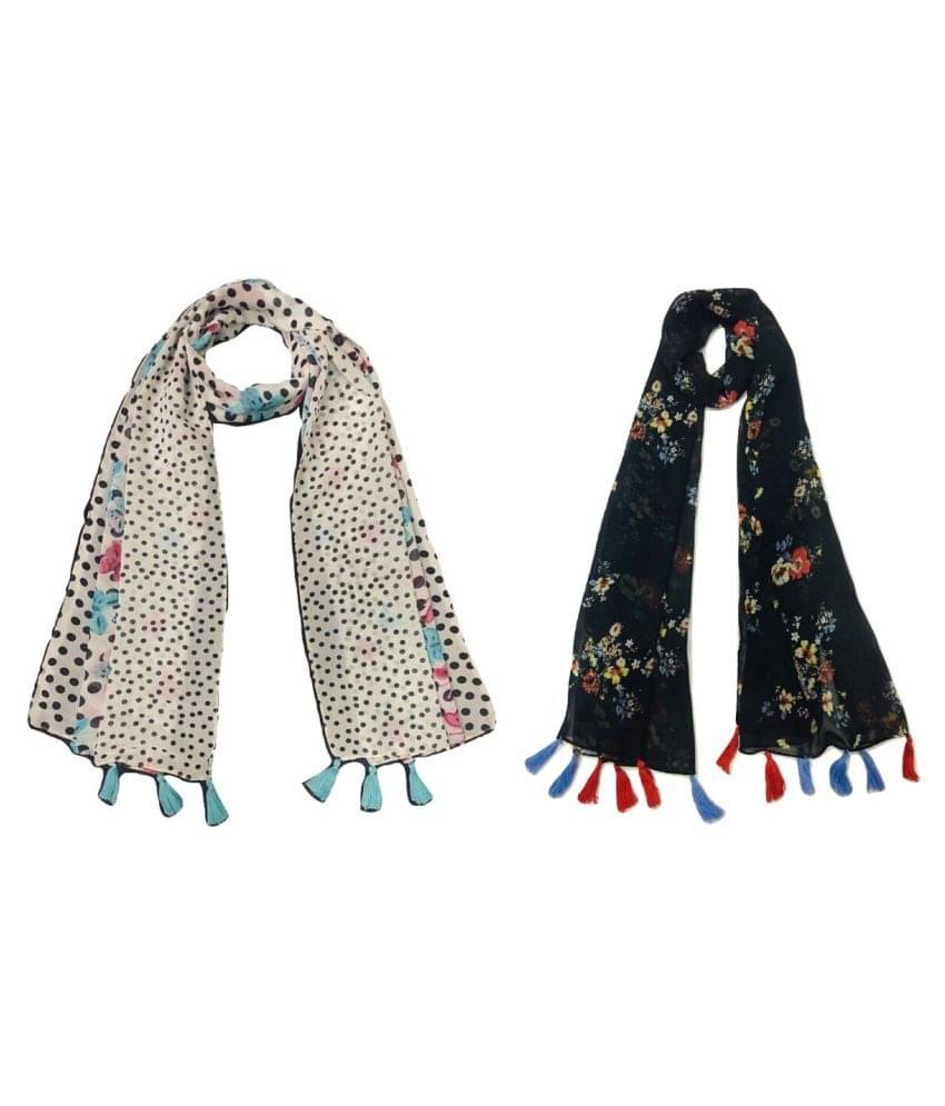 stolevilla Multi Printed Poly Cotton Yarn Stoles     			stolevilla Multi Printed Poly Cotton Yarn Stoles