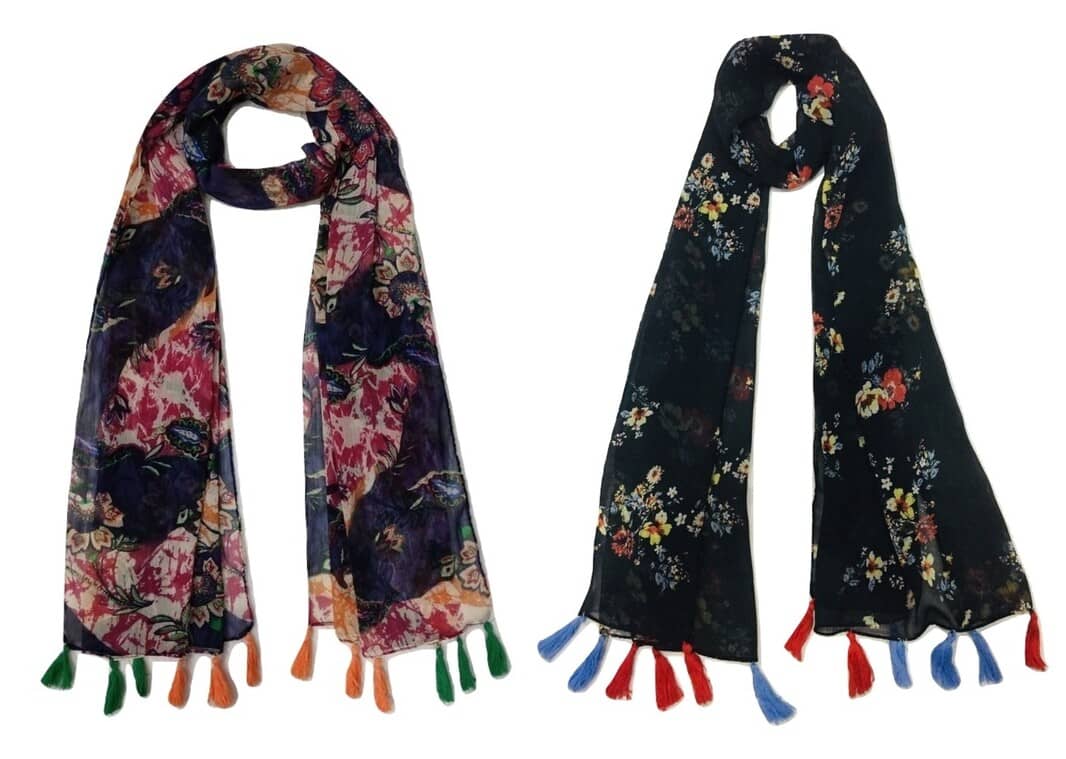 stolevilla Multi Printed Poly Cotton Yarn Stoles - Dupattas & Shawls | Buy online on ZillyBuy
