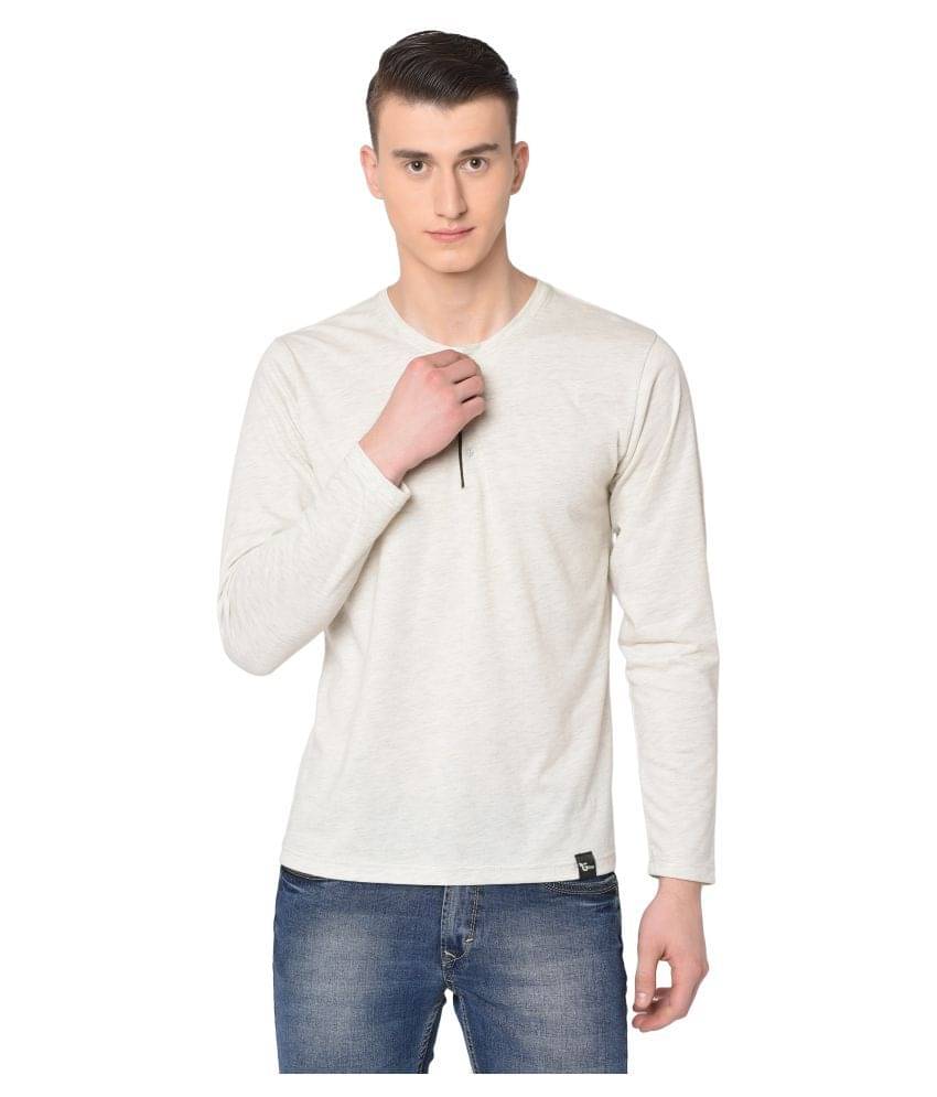 Glito Pack of 1 Cotton Blend Regular Fit Men's T-Shirt ( Beige ) Glito Pack of 1 Cotton Blend Regular Fit Men's T-Shirt ( Beige )