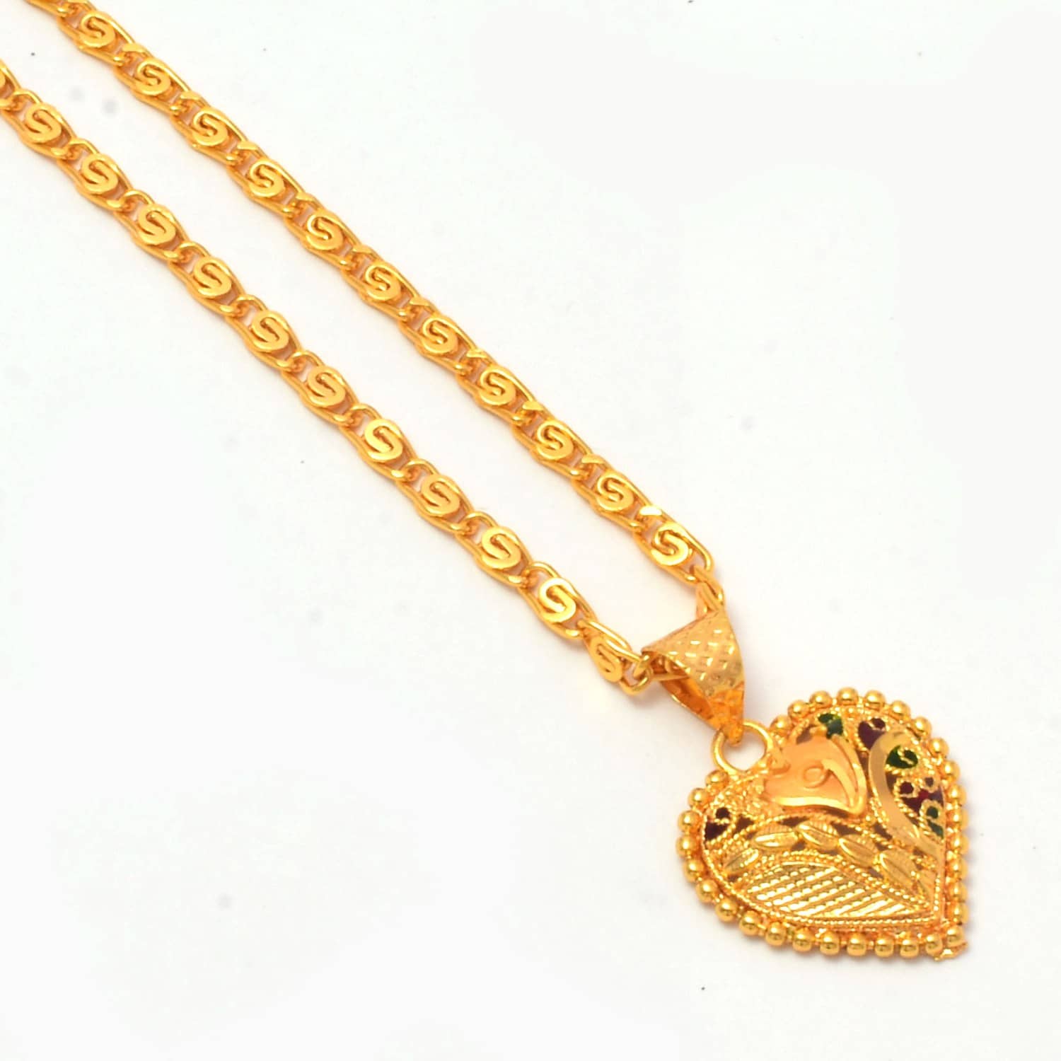 Jewar Mandi - Golden Pendant ( Pack of 1 )