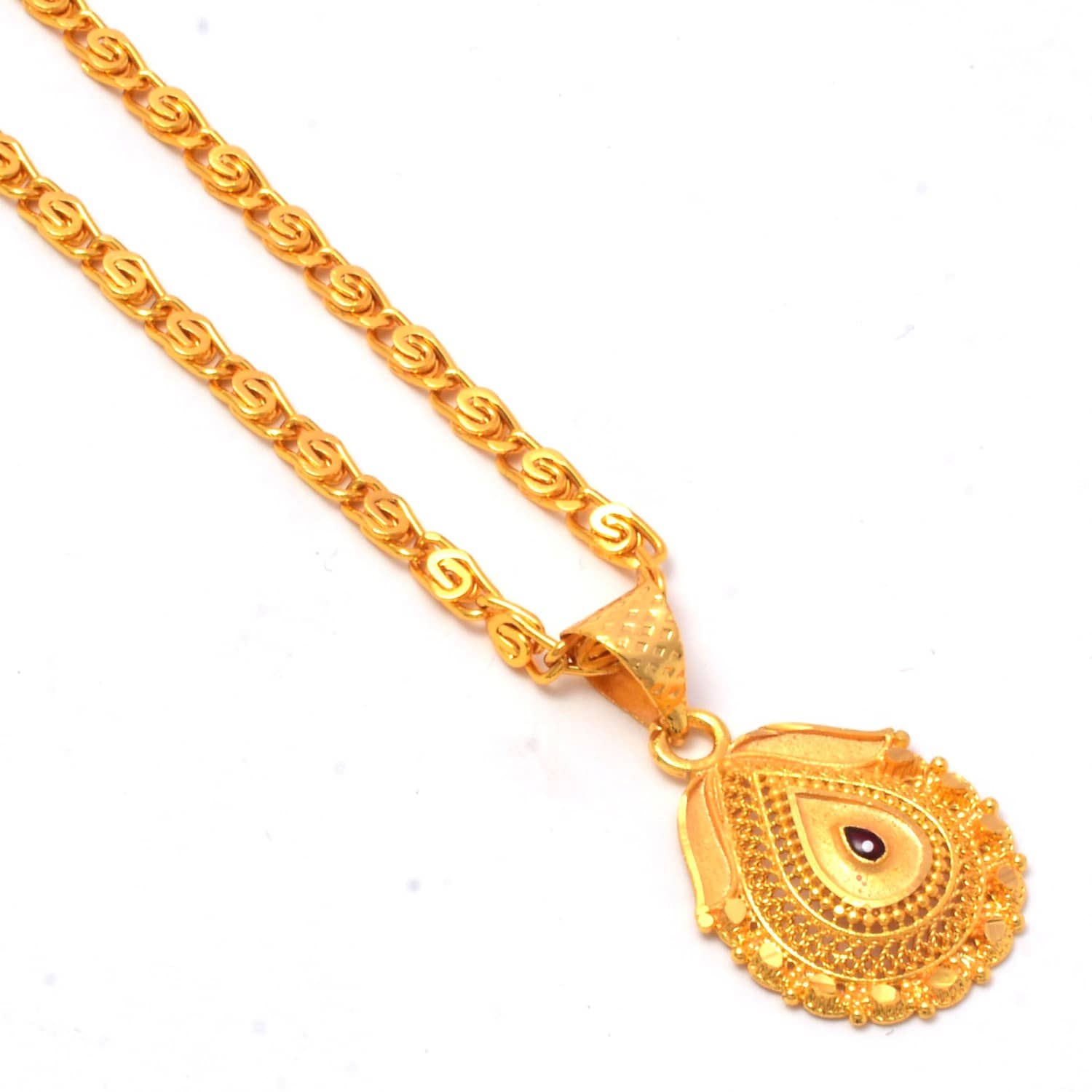 Jewar Mandi - Golden Pendant set ( Pack of 1 )