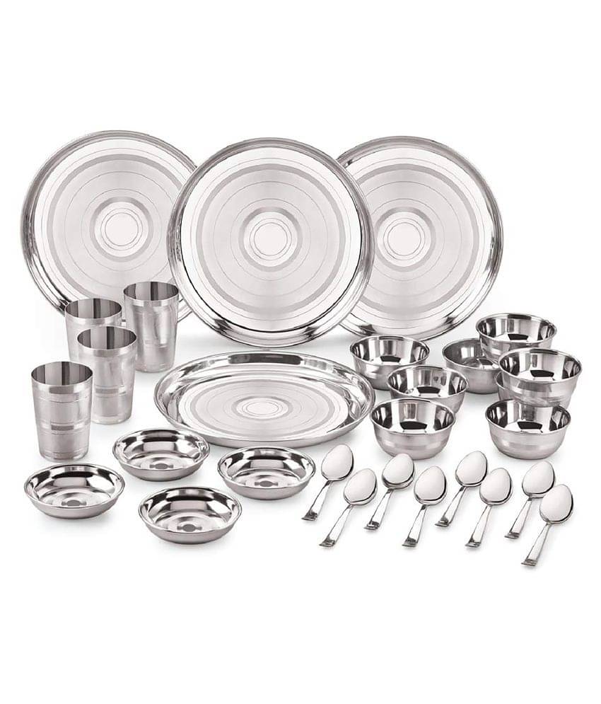     			Neelam Stainless Steel Dinner Set of 28 Pieces