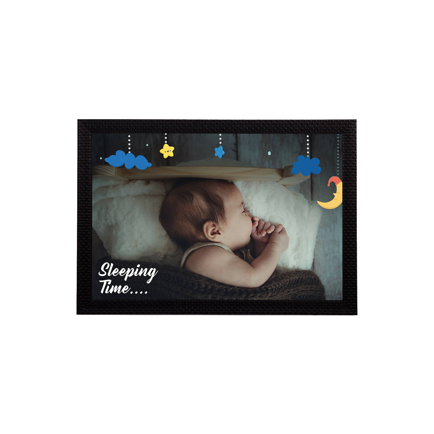 eCraftIndia Multicoloured Cute Sleeping Baby Satin Matt Textured UV Wall Art eCraftIndia Multicoloured Cute Sleeping Baby Satin Matt Textured UV Wall Art