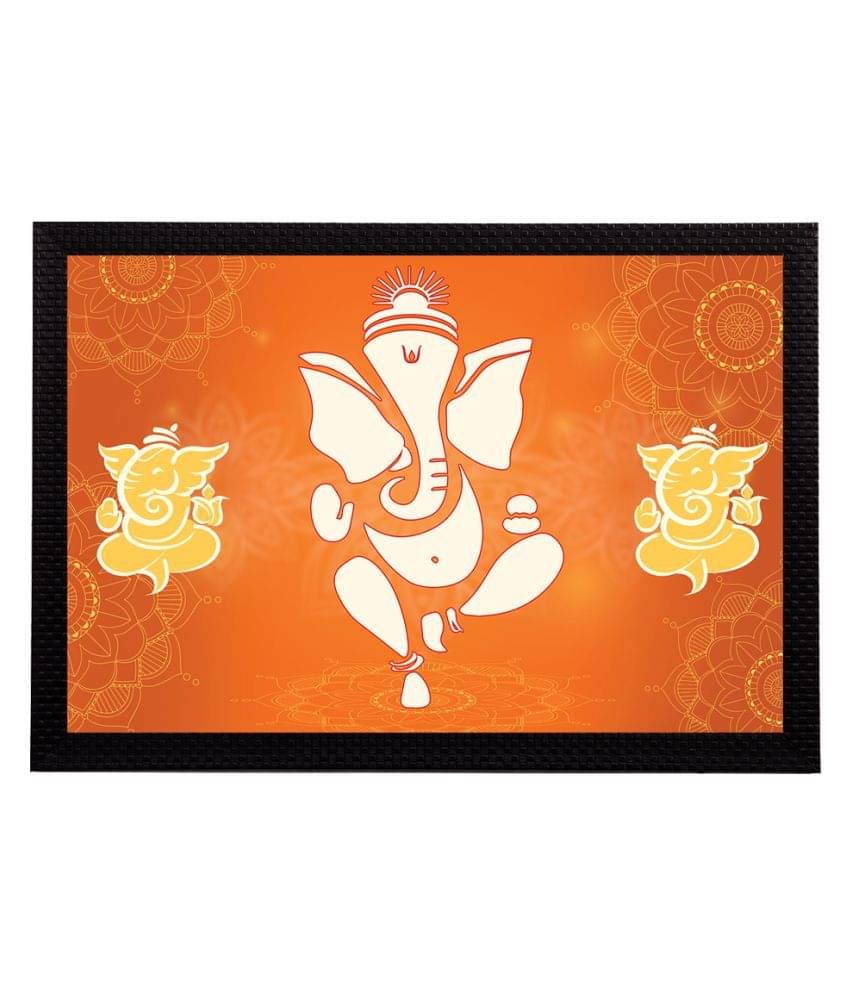 eCraftIndia Multi-Coloured Satin Matt Texture Lord Ganesha UV Wall Art eCraftIndia Multi-Coloured Satin Matt Texture Lord Ganesha UV Wall Art