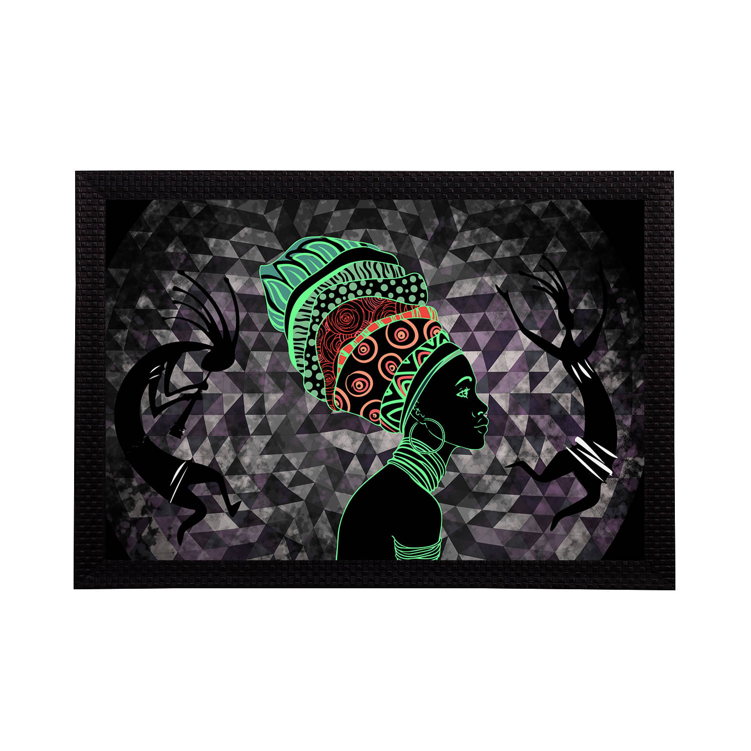 eCraftIndia Black & Green Meditating Lord Buddha Satin Matt Textured UV Wall Art eCraftIndia Black & Green Meditating Lord Buddha Satin Matt Textured UV Wall Art