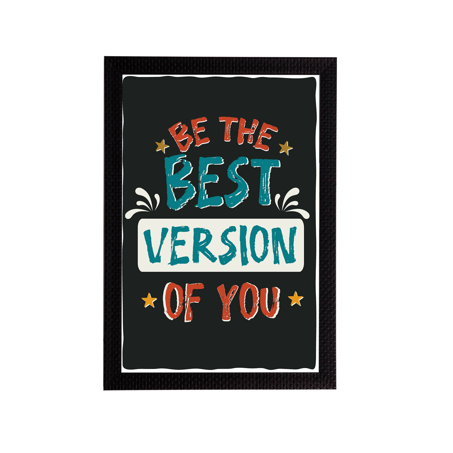     			eCraftIndia Black & Red Motivational Quote Satin Matt Textured UV Art Painting