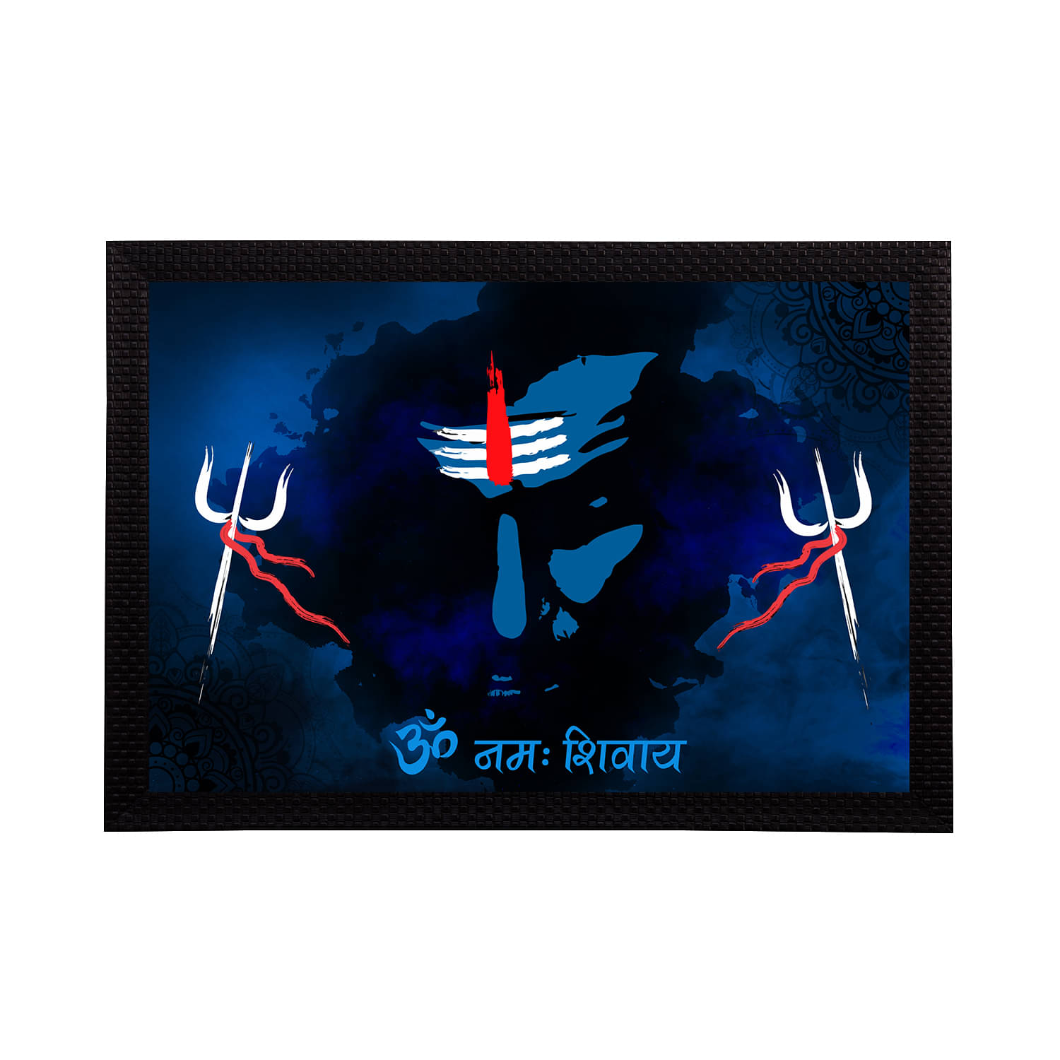     			eCraftIndia Blue & Black Lord Shiva Satin Matt Texture UV Art Painting