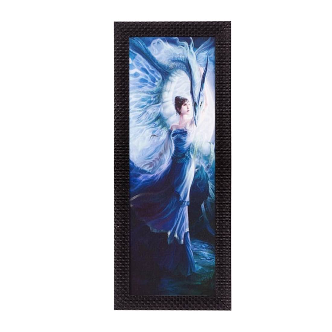     			eCraftIndia Angel Girl Satin Matt Texture UV Art Painting