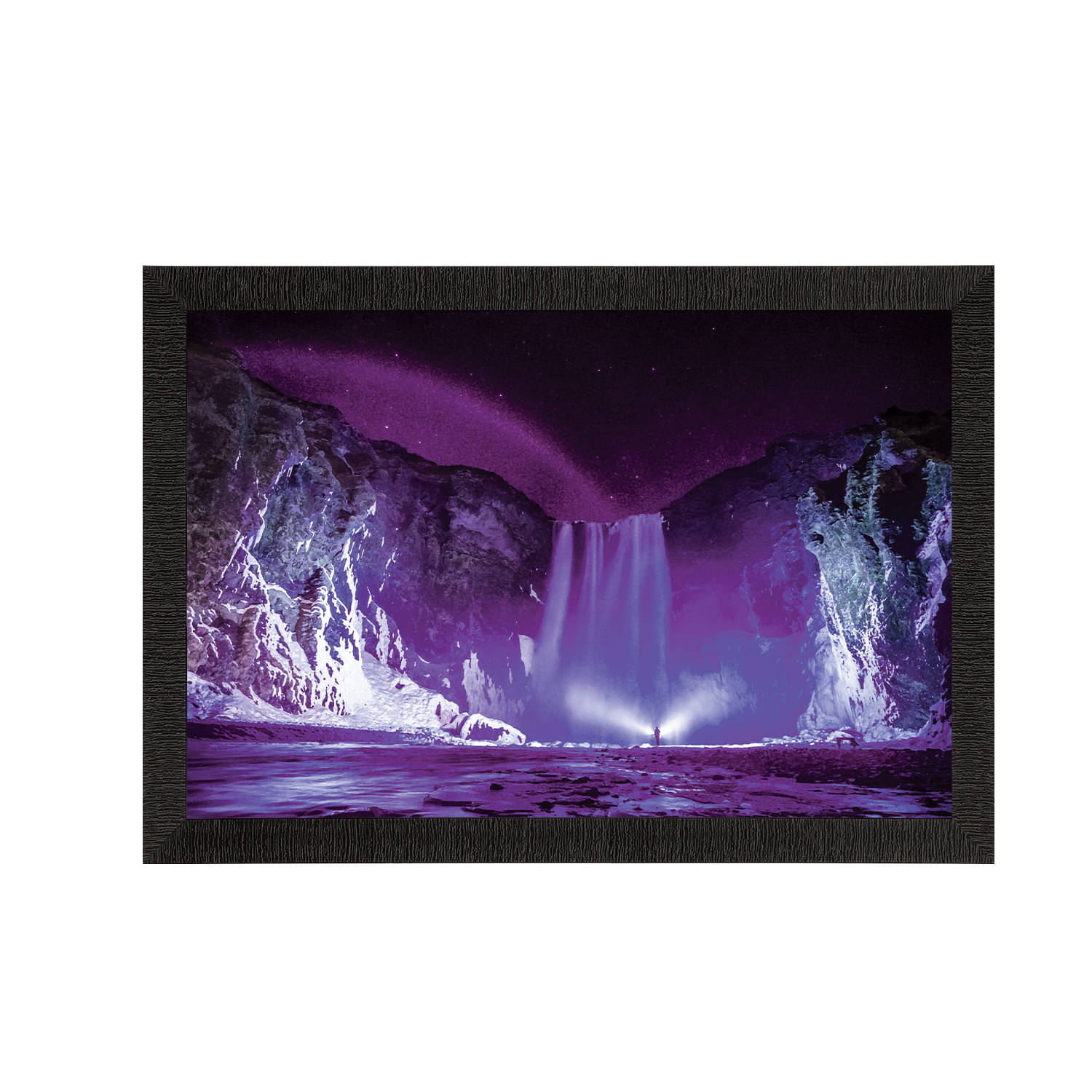 eCraftIndia Black & Purple Beautiful Scenic Waterfall View Satin Matt Texture UV Art Painting eCraftIndia Black & Purple Beautiful Scenic Waterfall View Satin Matt Texture UV Art Painting
