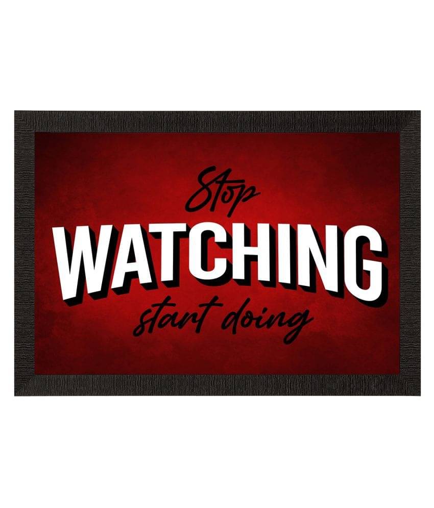eCraftIndia Red & White Motivational Quote Satin Matte Texture UV Wall Painting eCraftIndia Red & White Motivational Quote Satin Matte Texture UV Wall Painting